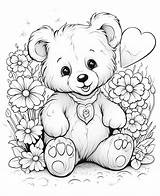 Free coloring Page Of Cute Storefront Sheets For Adults  Bear sketch template