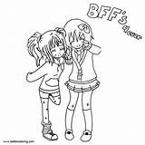 BFF Coloring Pages Girls  Free Printable sketch template