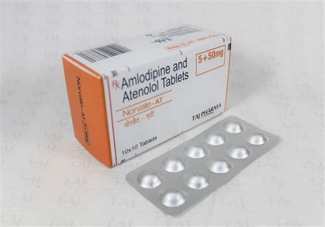 Amlodipine 5mg + Atenolol 50mg Tablets Manufacturers & Suppliers in India