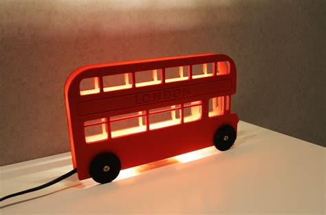 London Red Bus Night Lights Wooden Lamp Bus Double Decker | Etsy | London red bus, Wooden lamp ...