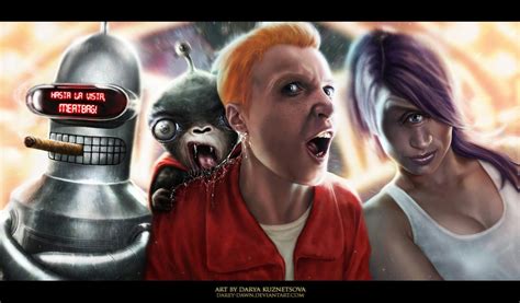 Realistic Futurama by Darya Kunznetsova (Darey-Dawn)! Fry, Bender ...