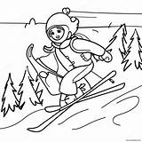 Adventurous Skiing Coloring Page 11311 8859 sketch template
