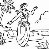 Hula Dancer Aloha Coloring Page  Pagescom sketch template
