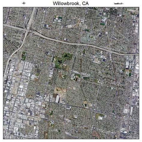 Aerial Photography Map of Willowbrook, CA California