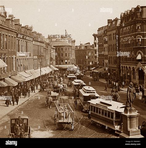 USA Boston Scollay Square pre-1900 Stock Photo - Alamy