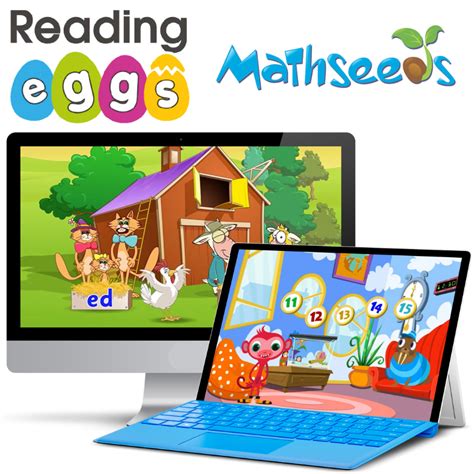 PreK - 4th Grade Reading Eggs + Mathseeds Family Combo Subscription