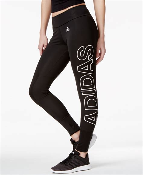 Lyst - Adidas Logo Leggings in Black