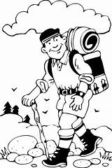 Hiking Coloring Page For Kids  Free Printable Picture sketch template