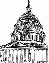 FotoMedley  United States Capitol Free Coloring Page sketch template