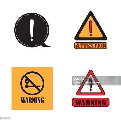 Attention Icon Logo Vector Design Template Stock Illustration - Download Image Now - Advice ...