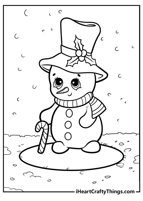 Printable Coloring Pages Snowman