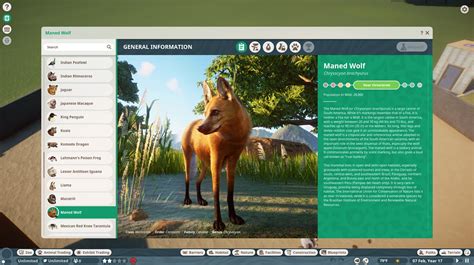 Maned Wolf - New Species (Updated for 1.6) at Planet Zoo Nexus - Mods and community