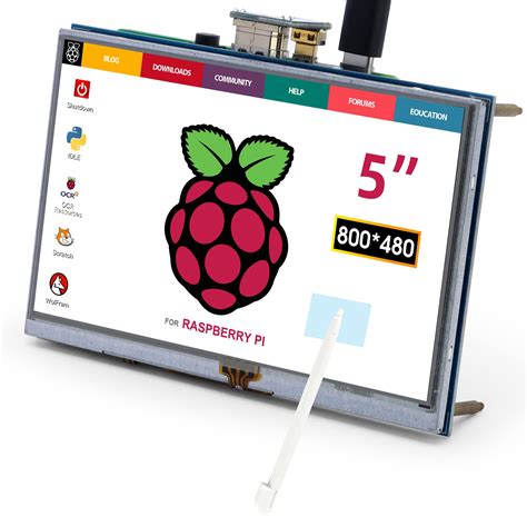 Buy ELECROW 5 Inch Touchscreen for Raspberry Pi Screen 800x480 TFT LCD ...