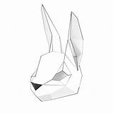 3D papercraft Of Rabbit Mask  Free Printable Papercraft Templates sketch template