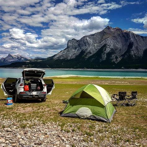 Free camping along Abraham Lake on the David Thompson highway outside ...