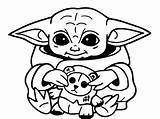 Grogu Coloring Sheet sketch template