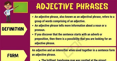 Adjective Phrase | Useful Examples of Adjectival Phrases • 7ESL