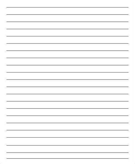 Printable Blank Paper With Lines