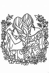 Sisters Day Color Page  Free Printable Coloring Pages sketch template