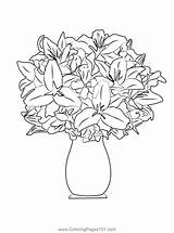 Birthday Spectacular Coloring Page For Kids  Free Floral Bouquets sketch template