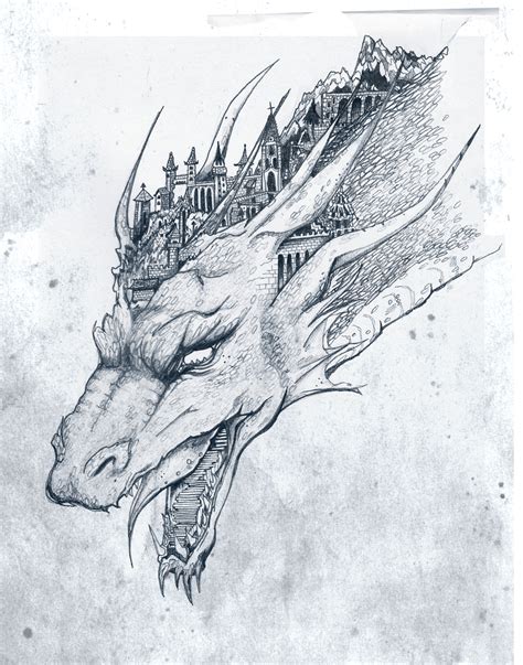 Medieval Dragon Sketch at PaintingValley.com | Explore collection of Medieval Dragon Sketch