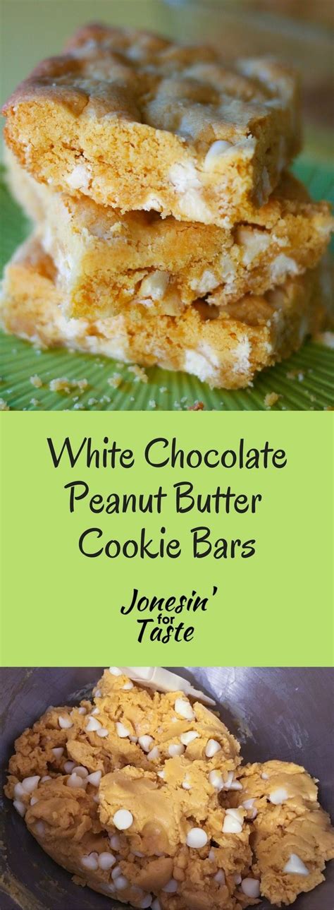 Easy White Chocolate Peanut Butter Cookie Bars | Recipe | Peanut butter ...