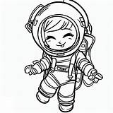 Little Girl Astronaut coloring Page  Download Print Or Color Online sketch template