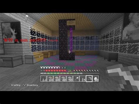 Half of nether portal glitch??? : r/Minecraft