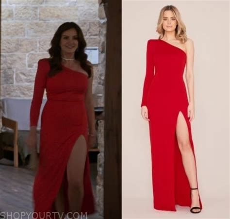 Real Housewives of Sydney: Season 2 Episode 10 Red One Shoulder Gown | Shop Your TV