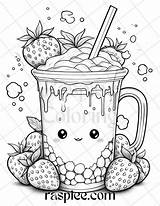 50 Cute Kawaii Boba Tea Grayscale Coloring Pages For Adults And Kids  sketch template