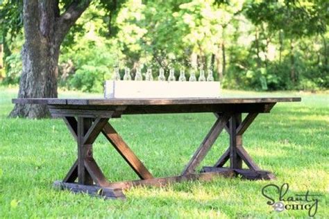 Fancy X Farmhouse Table | Diy farmhouse table plans, Outdoor farmhouse table, Diy farmhouse table