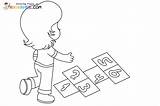 Hopscotch Coloring Pages sketch template