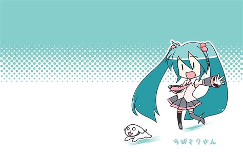 Anime, Puppy, Vocaloid, Chibi, Hachune Miku, HD wallpaper | Peakpx