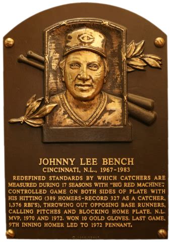 Bench, Johnny | Baseball Hall of Fame