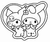 Kuromi And My Melody Coloring Page  Free Printable Pages sketch template