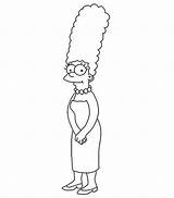 Hypnotic Marge Simpson Sketch Coloring Page sketch template