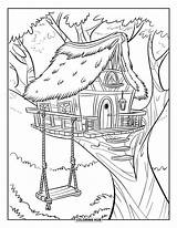 120  Treehouse Coloring Pages For Kids & Adults Free Printable PDFs sketch template