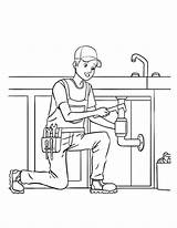 Premium Vector  Plumber Isolated coloring page For Kids sketch template
