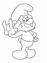 Papa Smurf coloring Pages sketch template