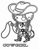 Free Cowgirl To Print Coloring Page  Printable Pages For sketch template