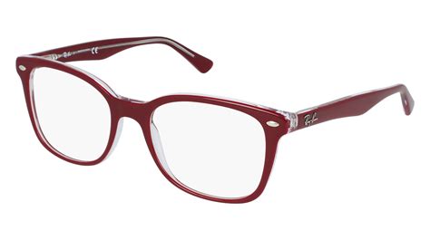 Rayban RB 5285 Bordeaux/transparent Unisex's Eyeglasses | JCPenney Optical