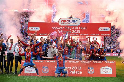 Crystal Palace celebrate winning the 2013 Play-Off Final. Just wish I'd ...