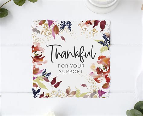 Thankful for Your Support Sticker Printable Seller Thank - Etsy Canada | Printable stickers ...