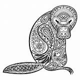 Free Printable Tribal Animal Coloring Page sketch template