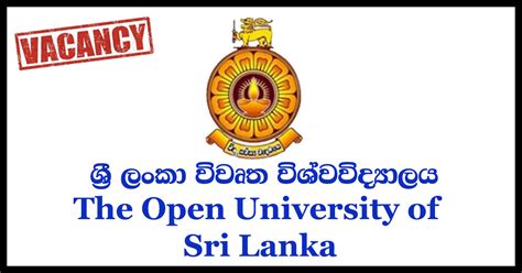 Director - The Open University of Sri Lanka - Gazette.lk