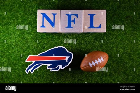 January 27, 2023, Canton, USA. The logo of the Buffalo Bills football ...