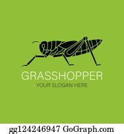 380 Grasshopper Silhouette Logo Vector Clip Art | Royalty Free - GoGraph