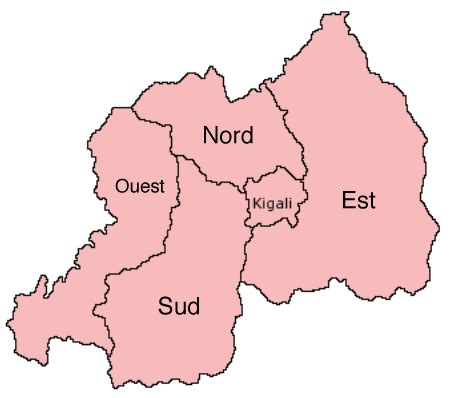 Rwanda - provinces • Map • PopulationData.net