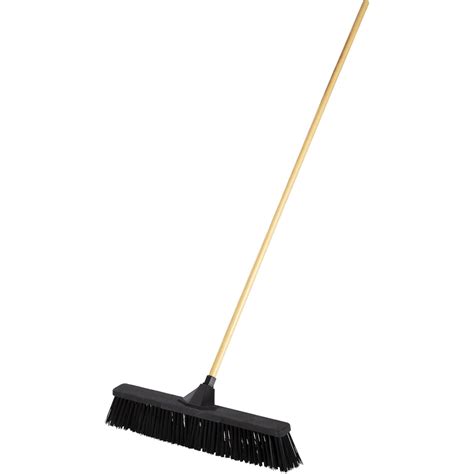 Industrial Outdoor Broom with Wood Handle Heavy Duty (27 cm Brush ...