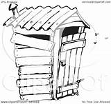 Old Outhouse Pages Coloring sketch template